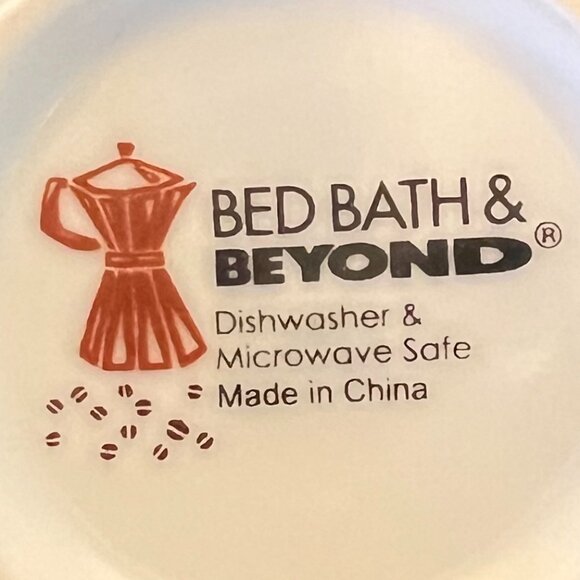 Bed Bath & Beyond Brown & White Coffee Graphics Ceramic Mug - Picture 6 of 6